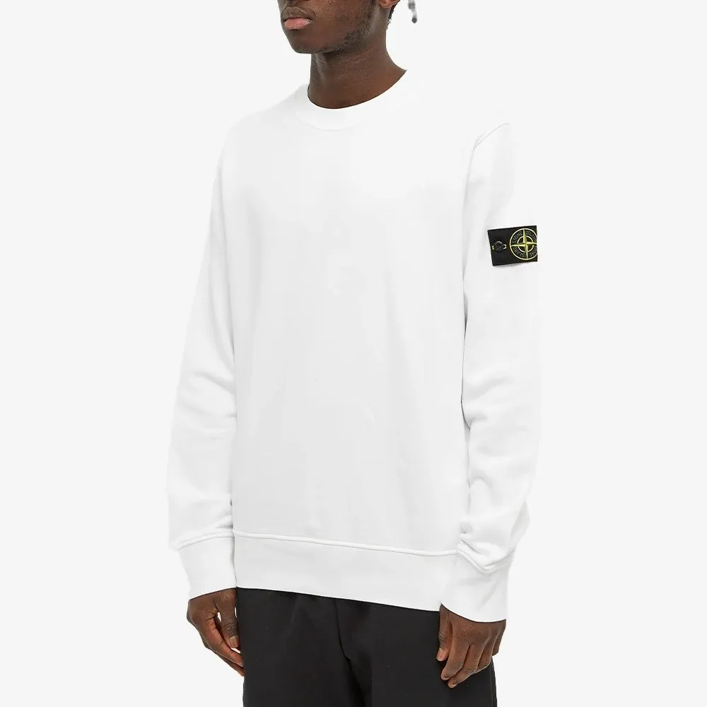 STONE ISLAND 63051 CREW NECK SWEATSHIRT WHITE