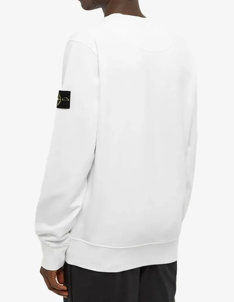 STONE ISLAND 63051 CREW NECK SWEATSHIRT WHITE