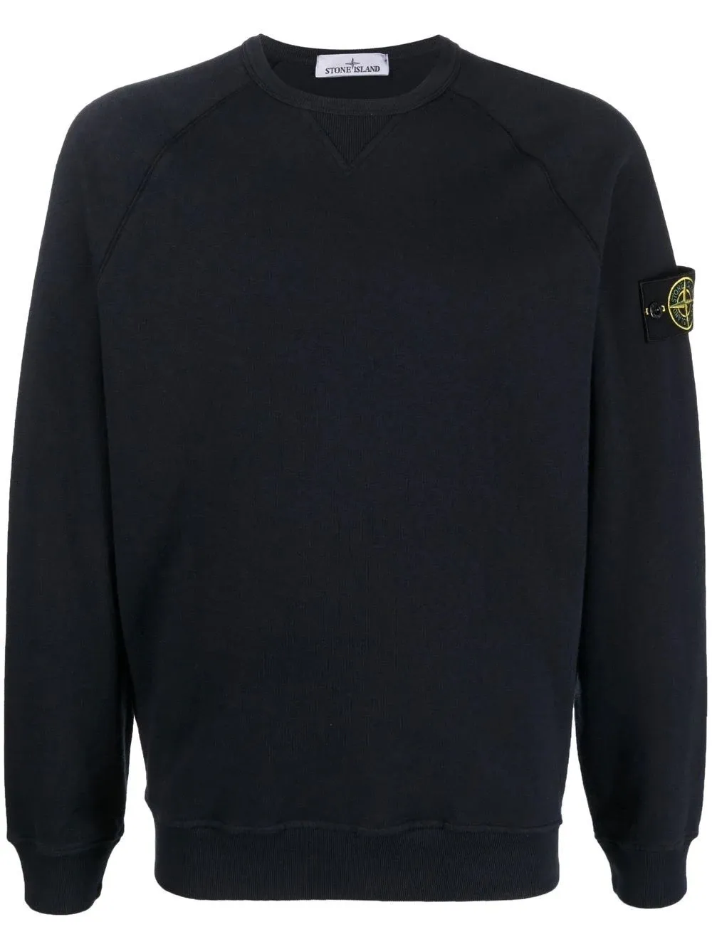 STONE ISLAND 66360 'OLD TREATMENT' CREW NECK SWEATSHIRT NAVY BLUE