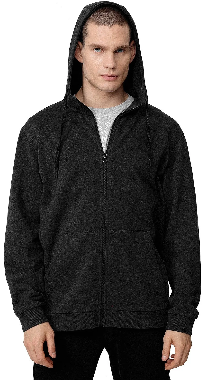 sudadera 4F H4Z22-BLM353 Zip - 20S/Deep Black - men´s