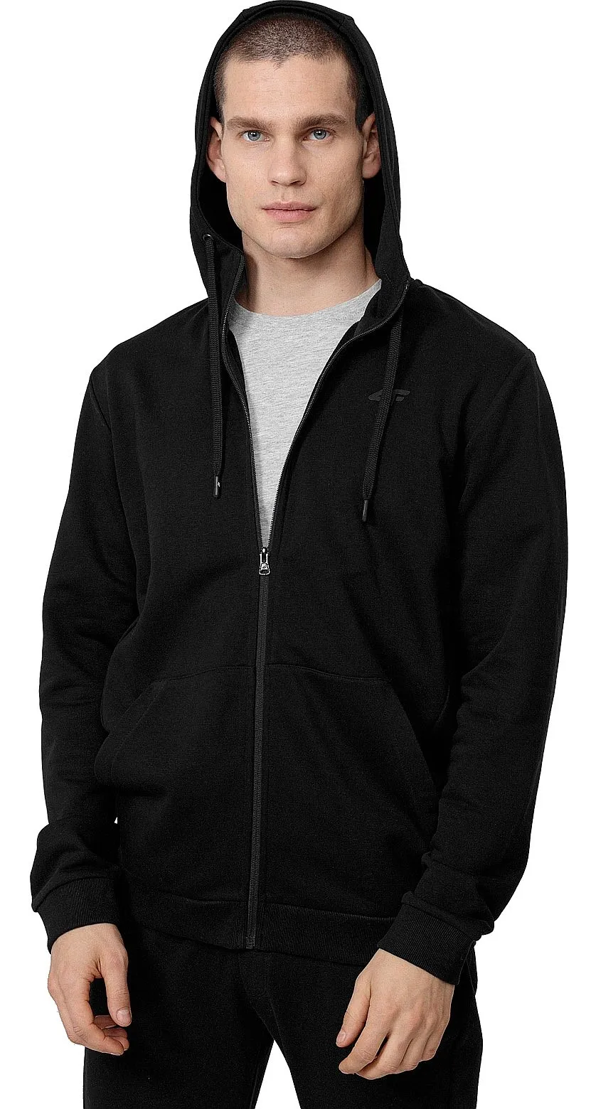 sudadera 4F H4Z22-BLM353 Zip - 20S/Deep Black - men´s