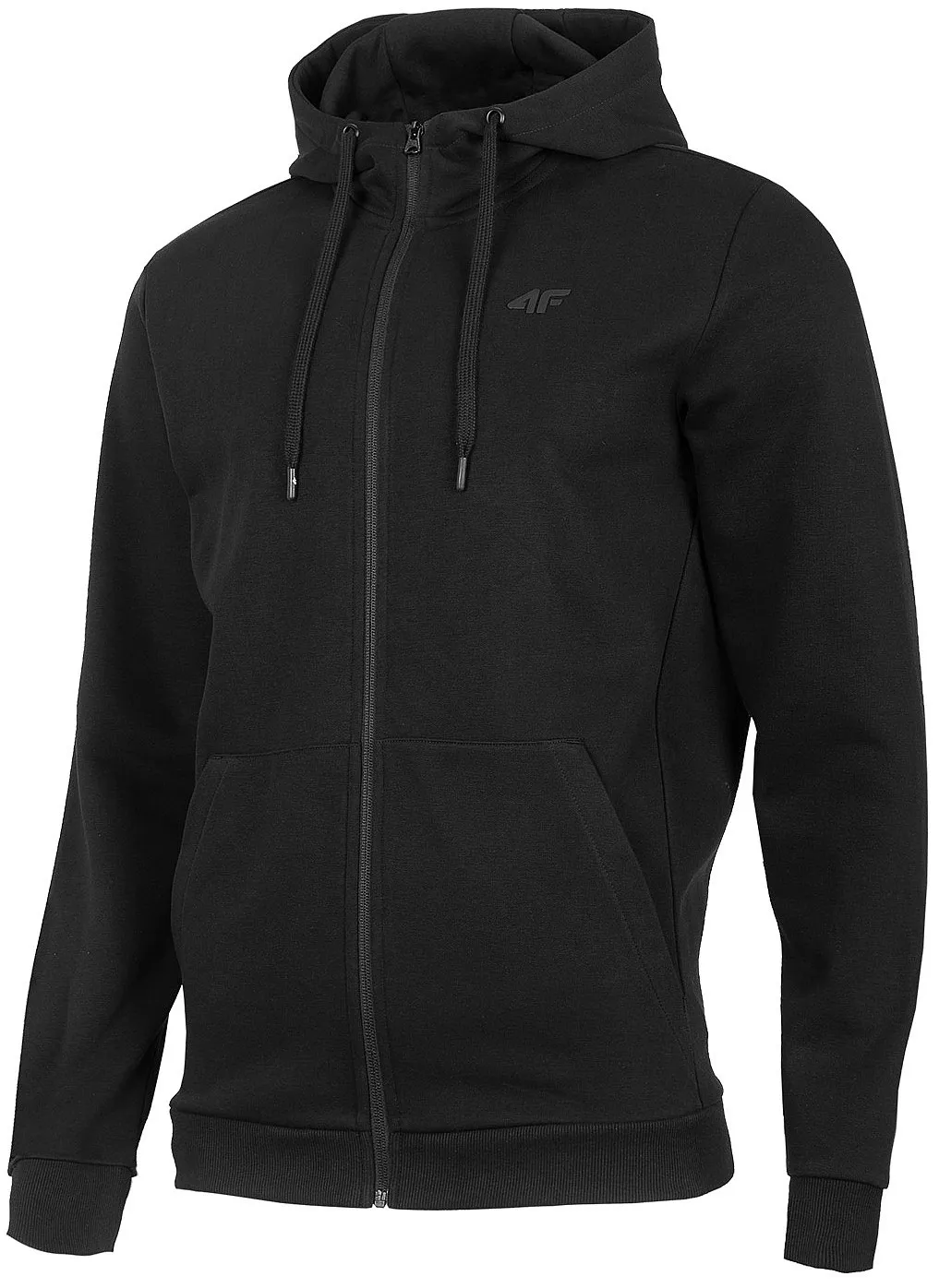 sudadera 4F H4Z22-BLM353 Zip - 20S/Deep Black - men´s