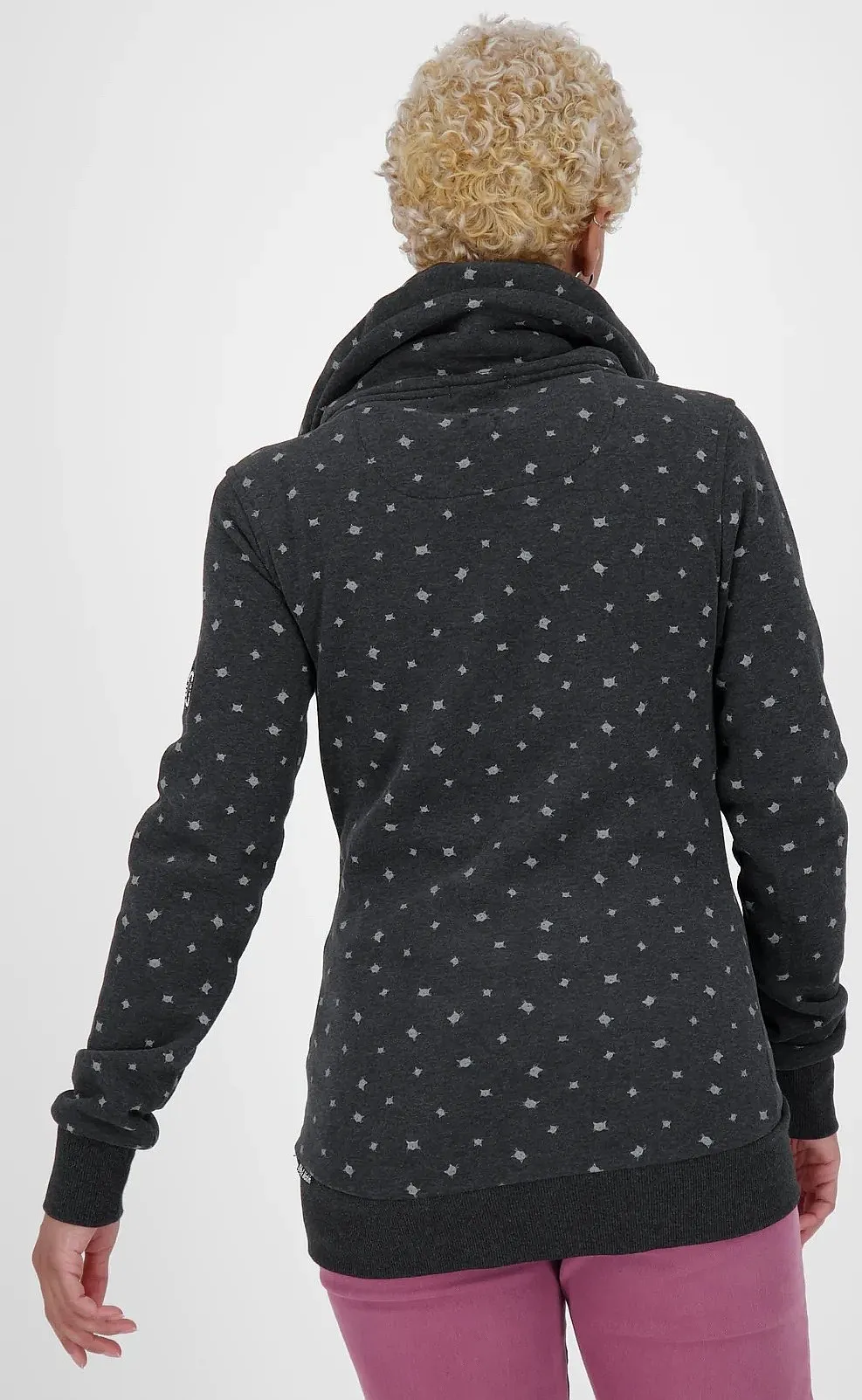 sudadera ALIFE AND KICKIN Vivian B Zip - Moonless Melange - women´s