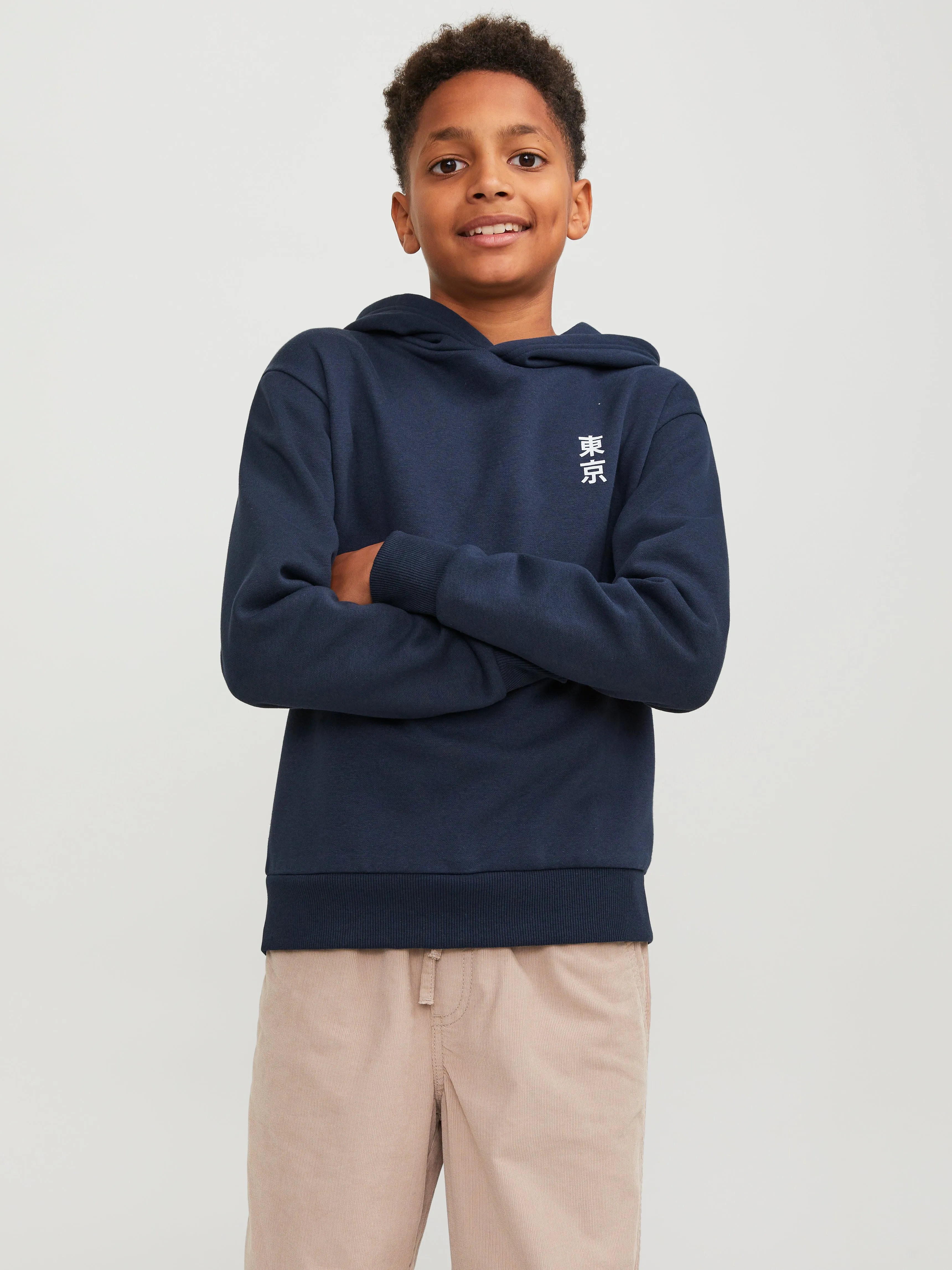 Sudadera con capucha Estampado Junior | Azul oscuro | Jack & Jones®