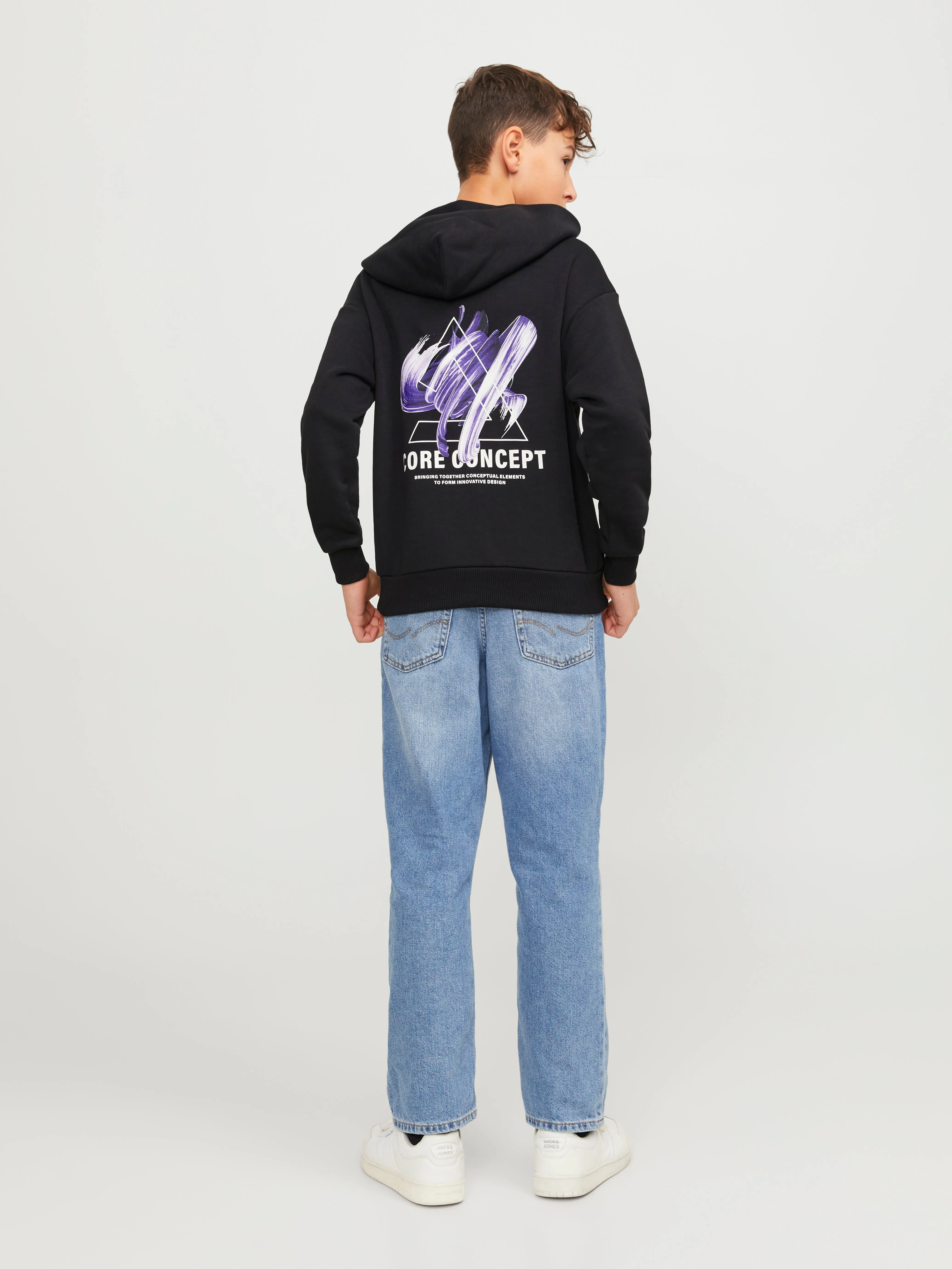 Sudadera con capucha Estampado Junior | Negro | Jack & Jones®