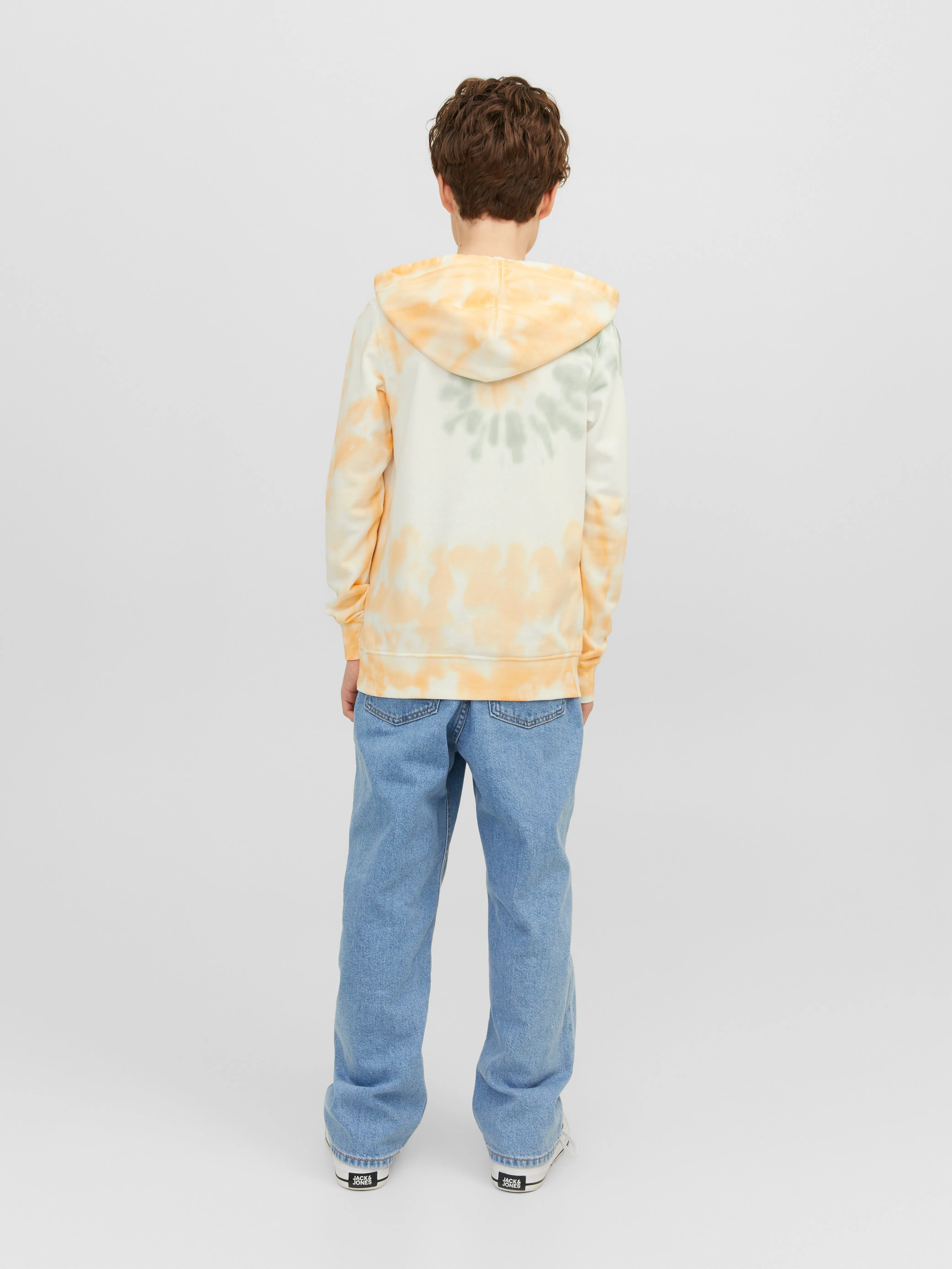 Sudadera con capucha Estampado Tie-Dye Junior | Blanco | Jack & Jones®