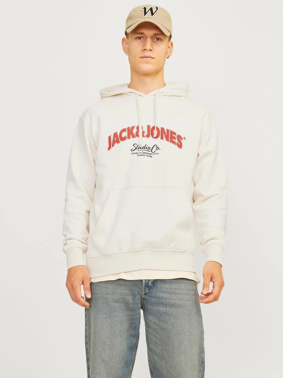 Sudadera con capucha Logotipo | Blanco hueso | Jack & Jones®