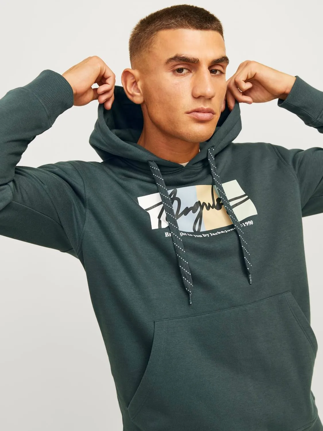 Sudadera con capucha Logotipo | Verde oscuro | Jack & Jones®