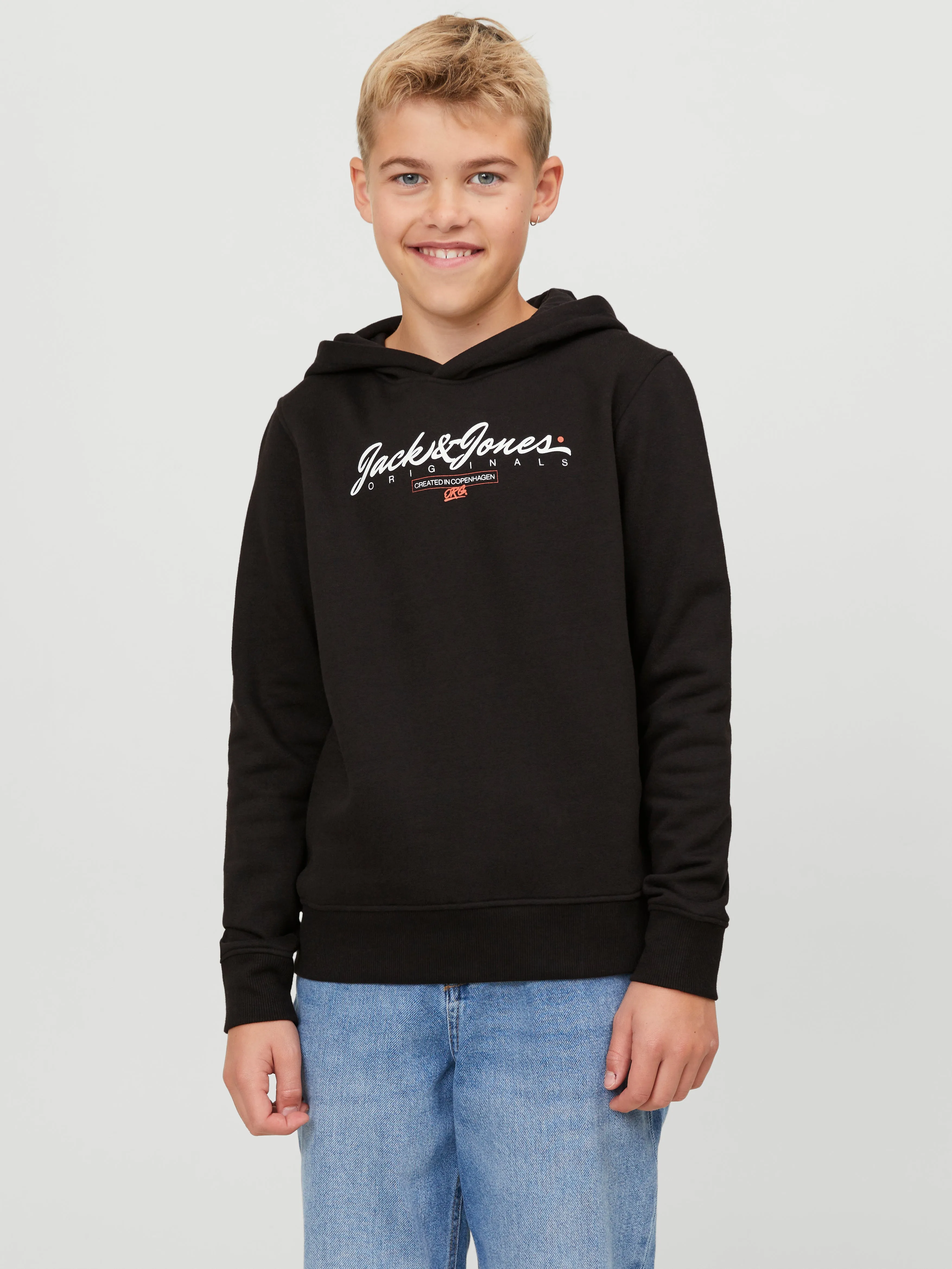 Sudadera con capucha Logotipo Junior | Negro | Jack & Jones®