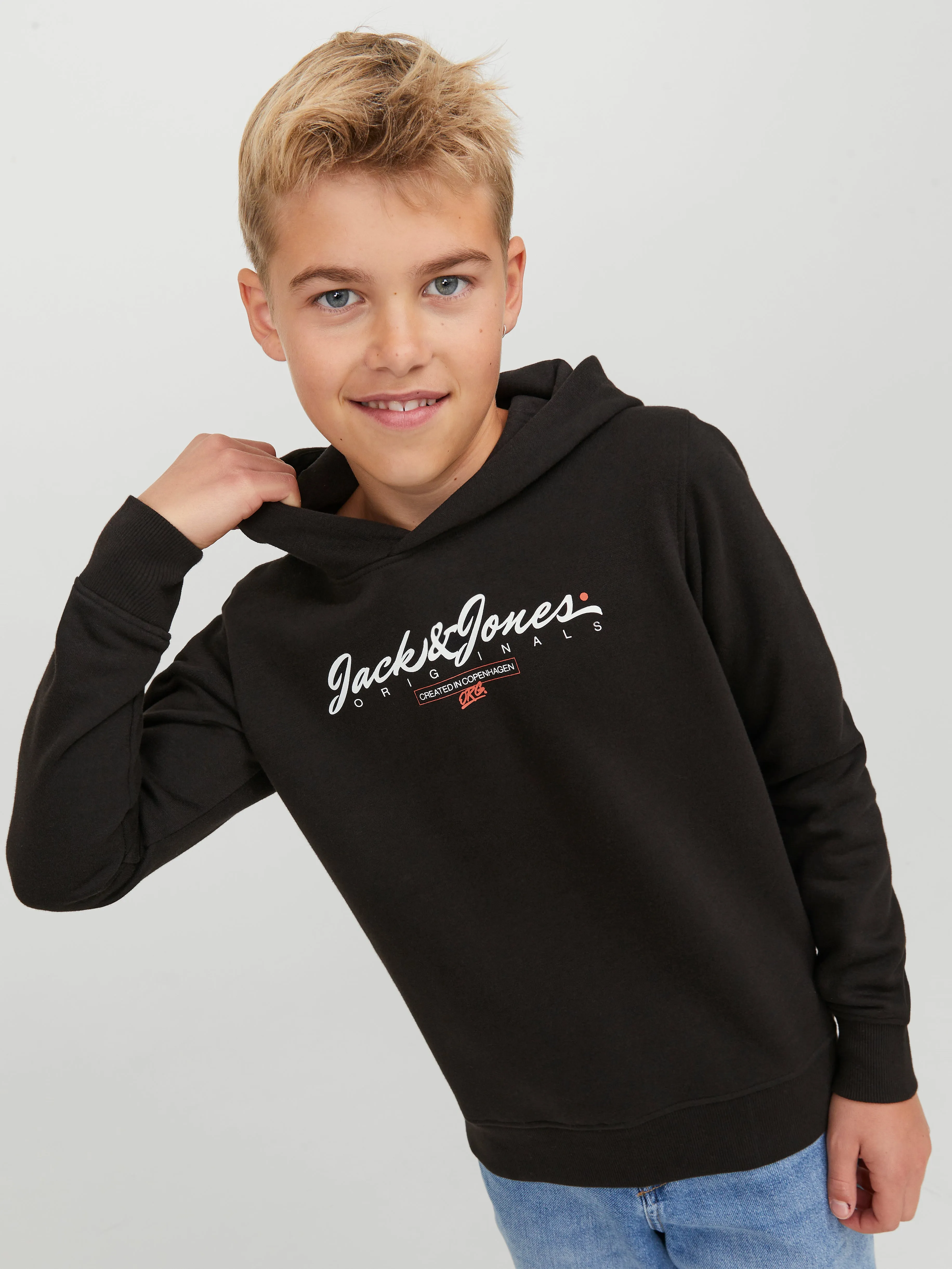 Sudadera con capucha Logotipo Junior | Negro | Jack & Jones®