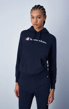 Sudadera con capucha y logotipo grande bordado