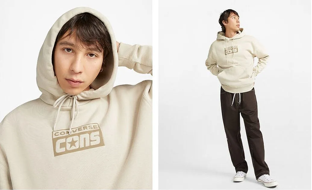 sudadera Converse Cons Brushed Back Fleece Pullover/10024013 - A06/Beach Stone - men´s