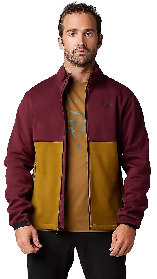 sudadera Fox Ranger Fire Crew Zip - Dark Maroon - men´s