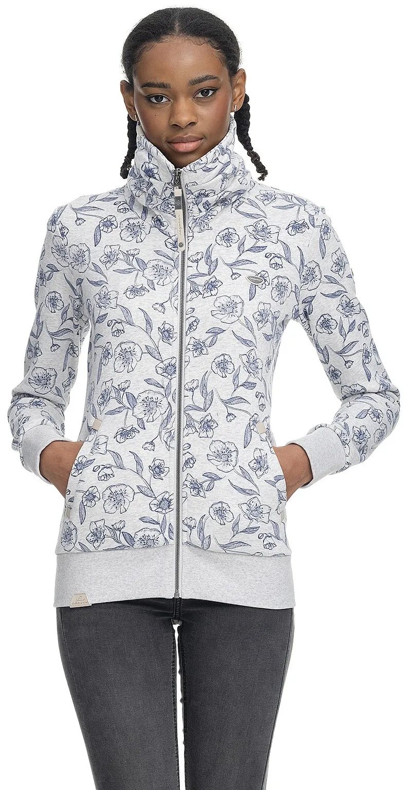 sudadera Ragwear Izolda Print - 3003/Light Grey - women´s