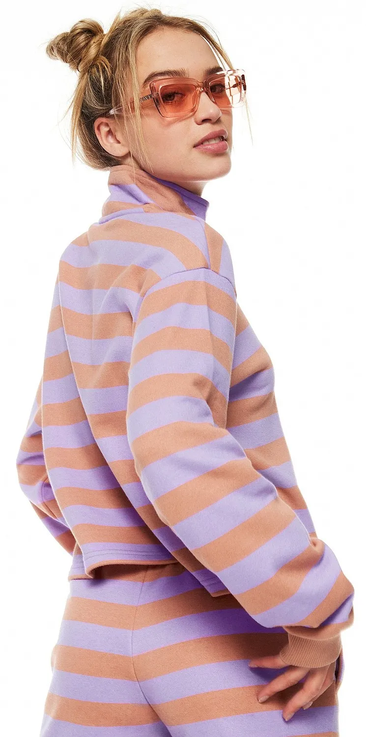 sudadera Roxy Carefree Vibe Top - CKL1/Cork Sunray Stripe Stripe - women´s