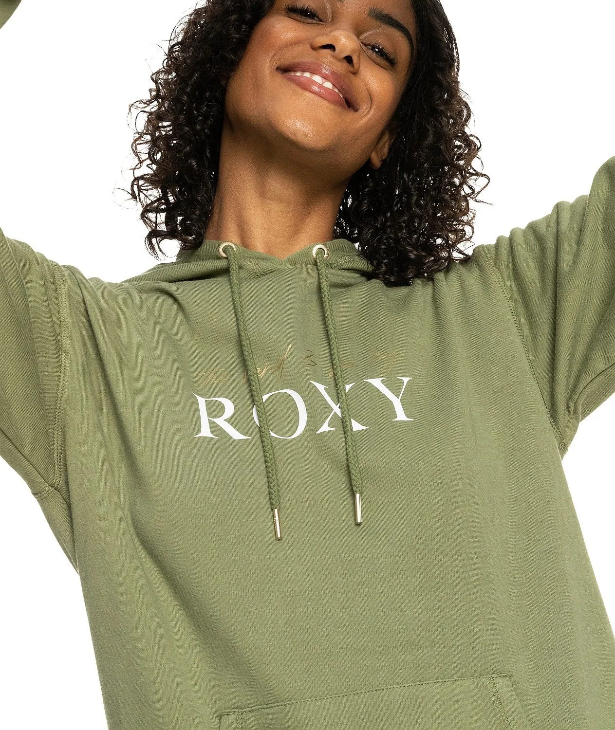 sudadera Roxy Surf Stoked Hoodie Terry - GNG0/Loden Green - women´s