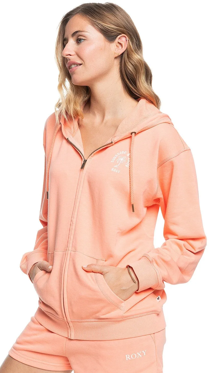 sudadera Roxy Surf Stoked Zipped Terry Zip - MFQ0/Papaya Punch - women´s