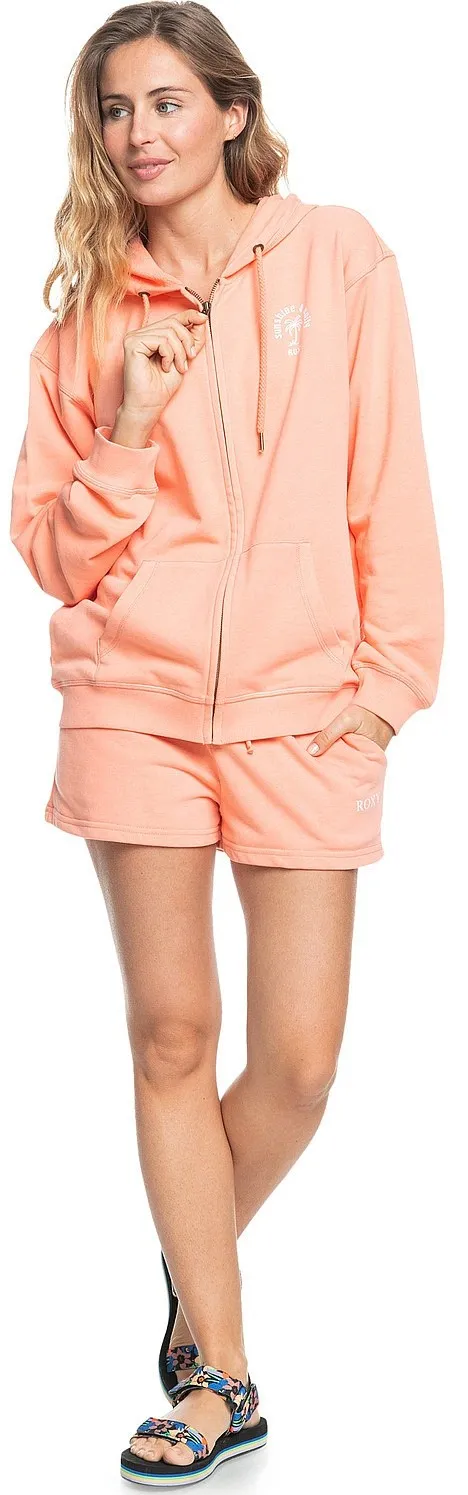 sudadera Roxy Surf Stoked Zipped Terry Zip - MFQ0/Papaya Punch - women´s