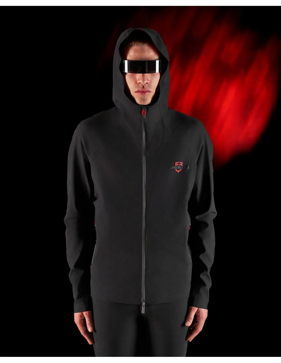 Sudadera Técnica Con Capucha Hombre Equestro Ridertechnology Negro