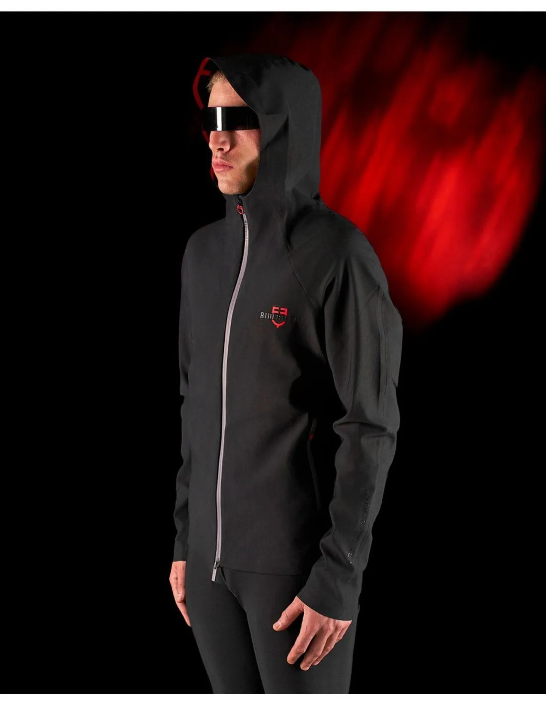 Sudadera Técnica Con Capucha Hombre Equestro Ridertechnology Negro