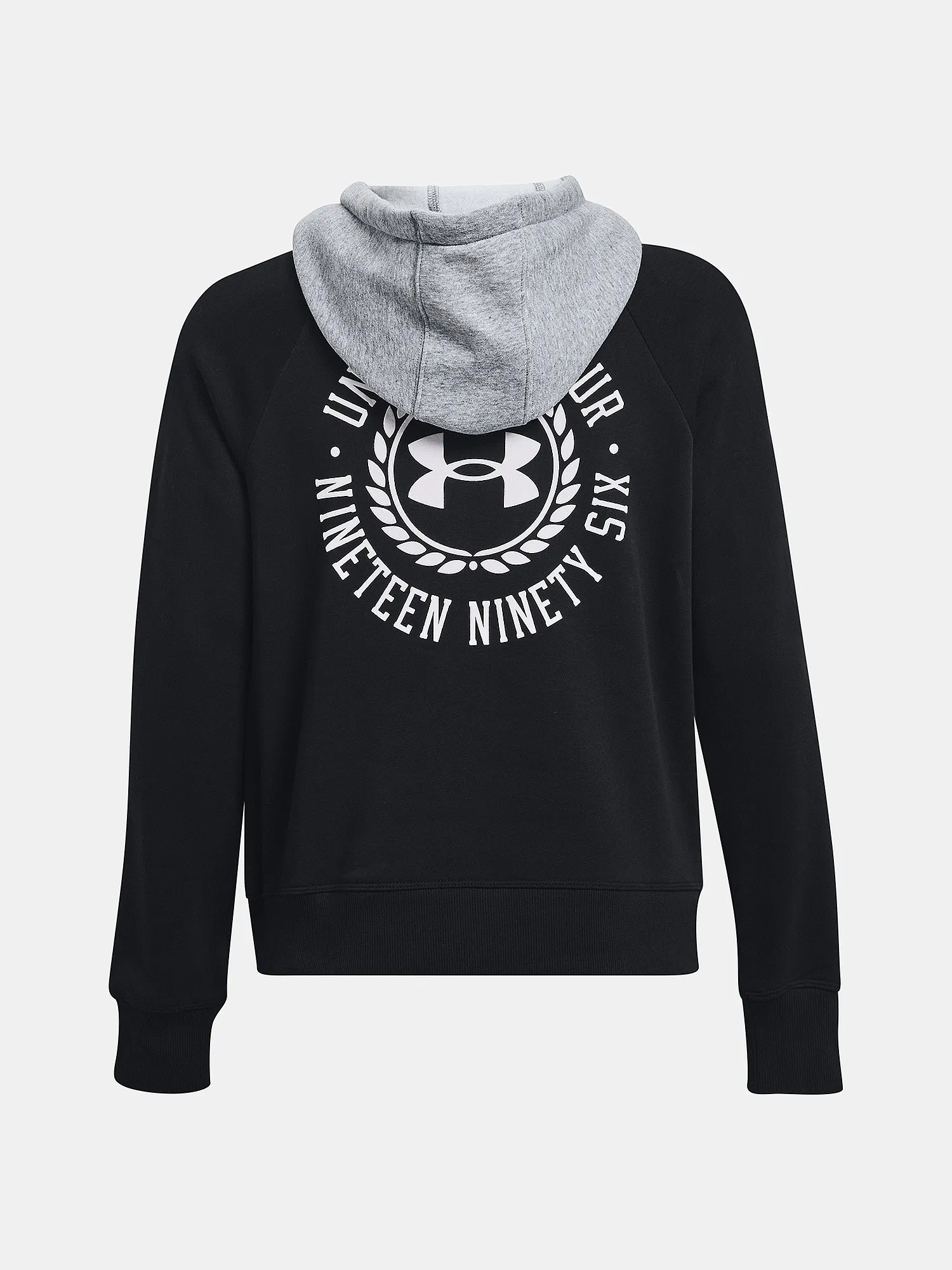 sudadera Under Armour Rival Fleece Colorblock - Black/Steel Medium Heather - women´s