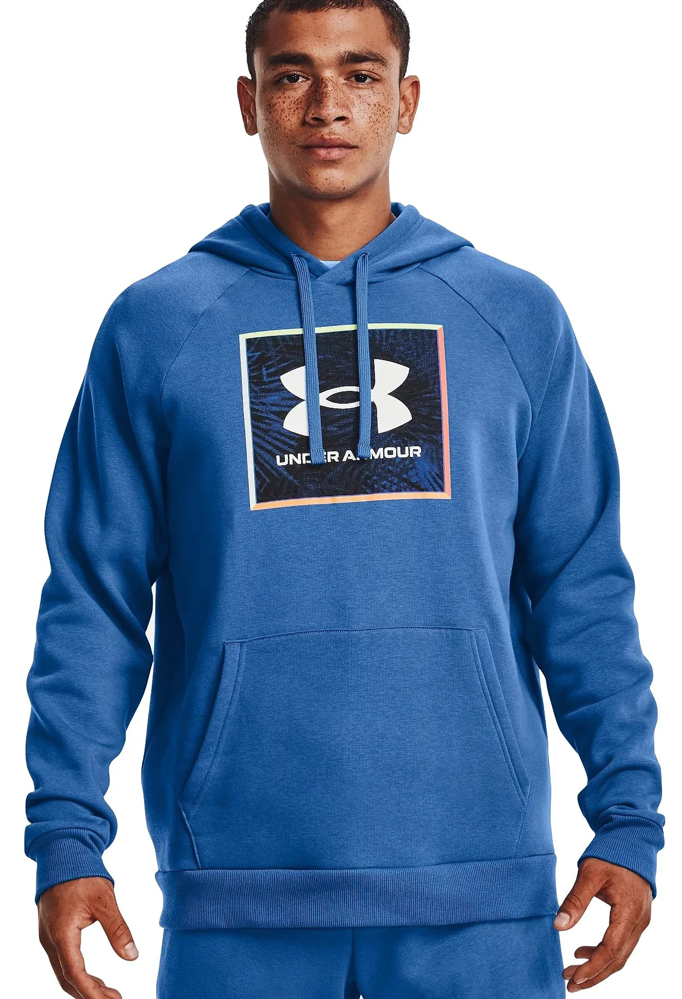 sudadera Under Armour Rival Fleece Graphic - 474/Victory Blue/White - men´s