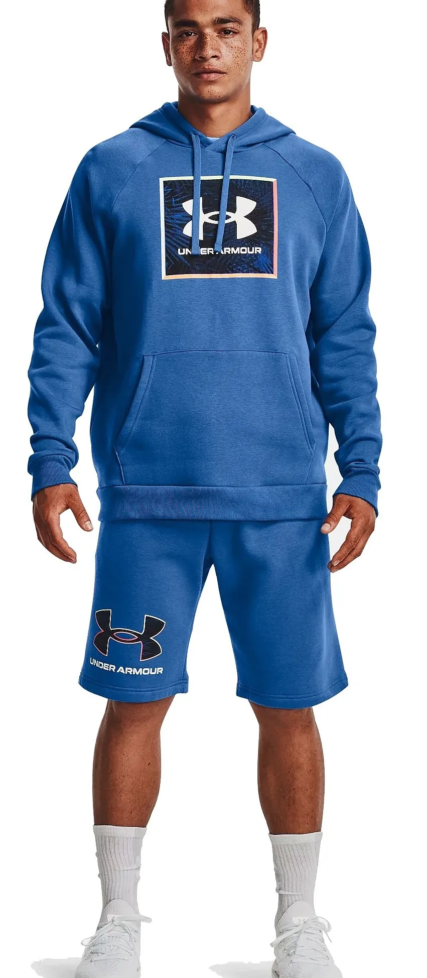 sudadera Under Armour Rival Fleece Graphic - 474/Victory Blue/White - men´s