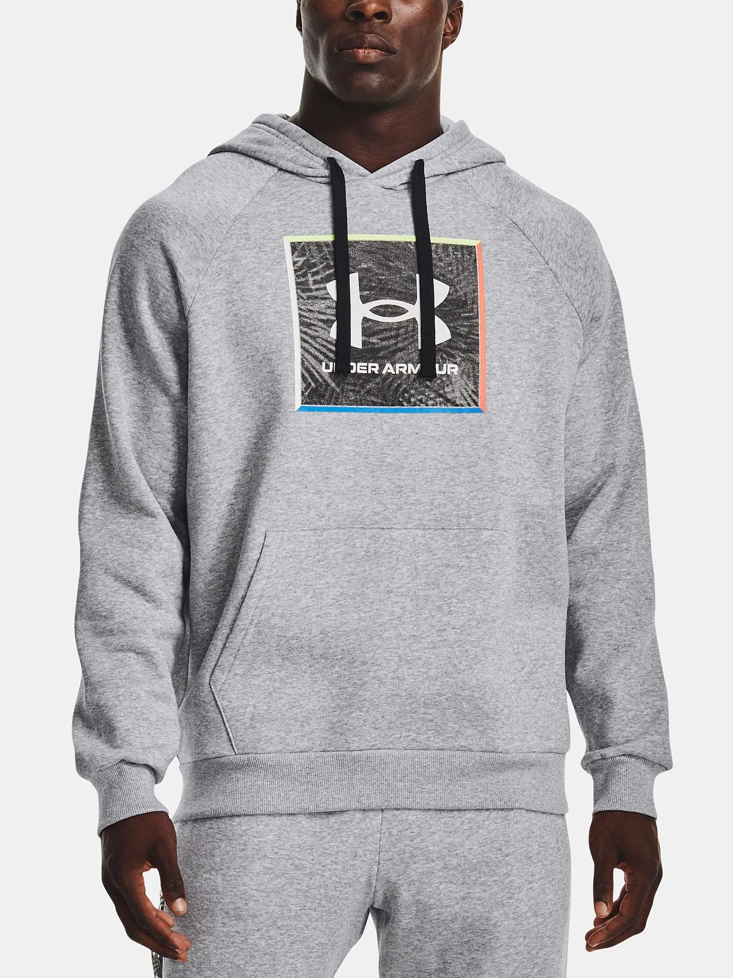 sudadera Under Armour Rival Fleece Graphic - Mod Gray Light Heather - men´s