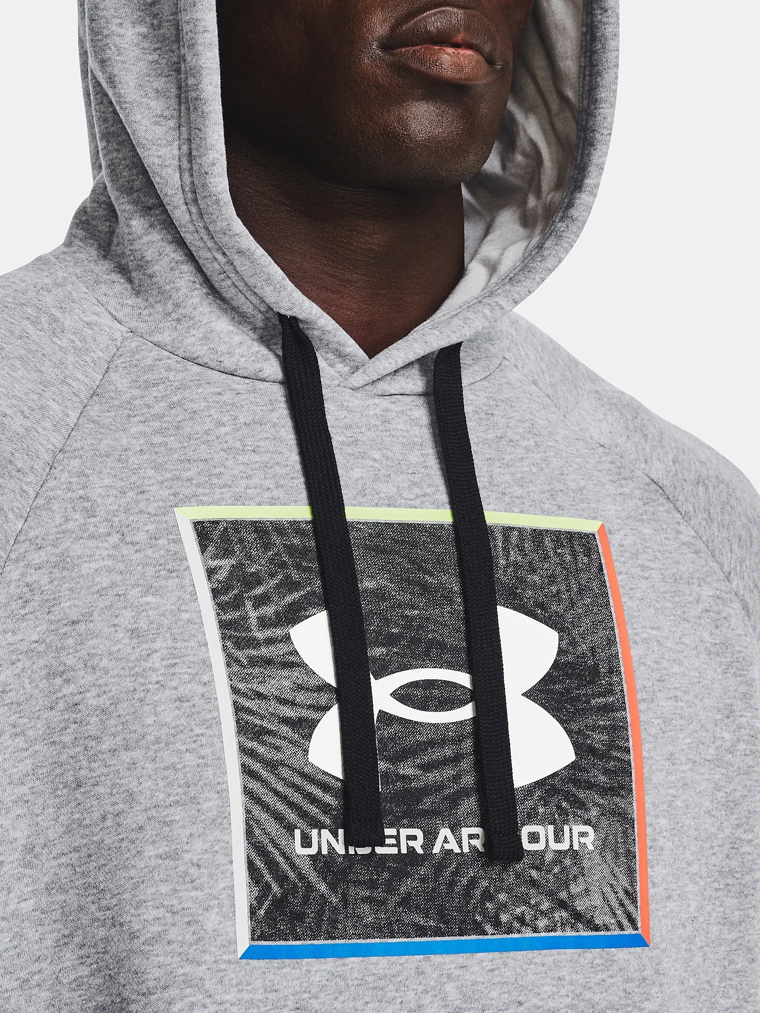 sudadera Under Armour Rival Fleece Graphic - Mod Gray Light Heather - men´s