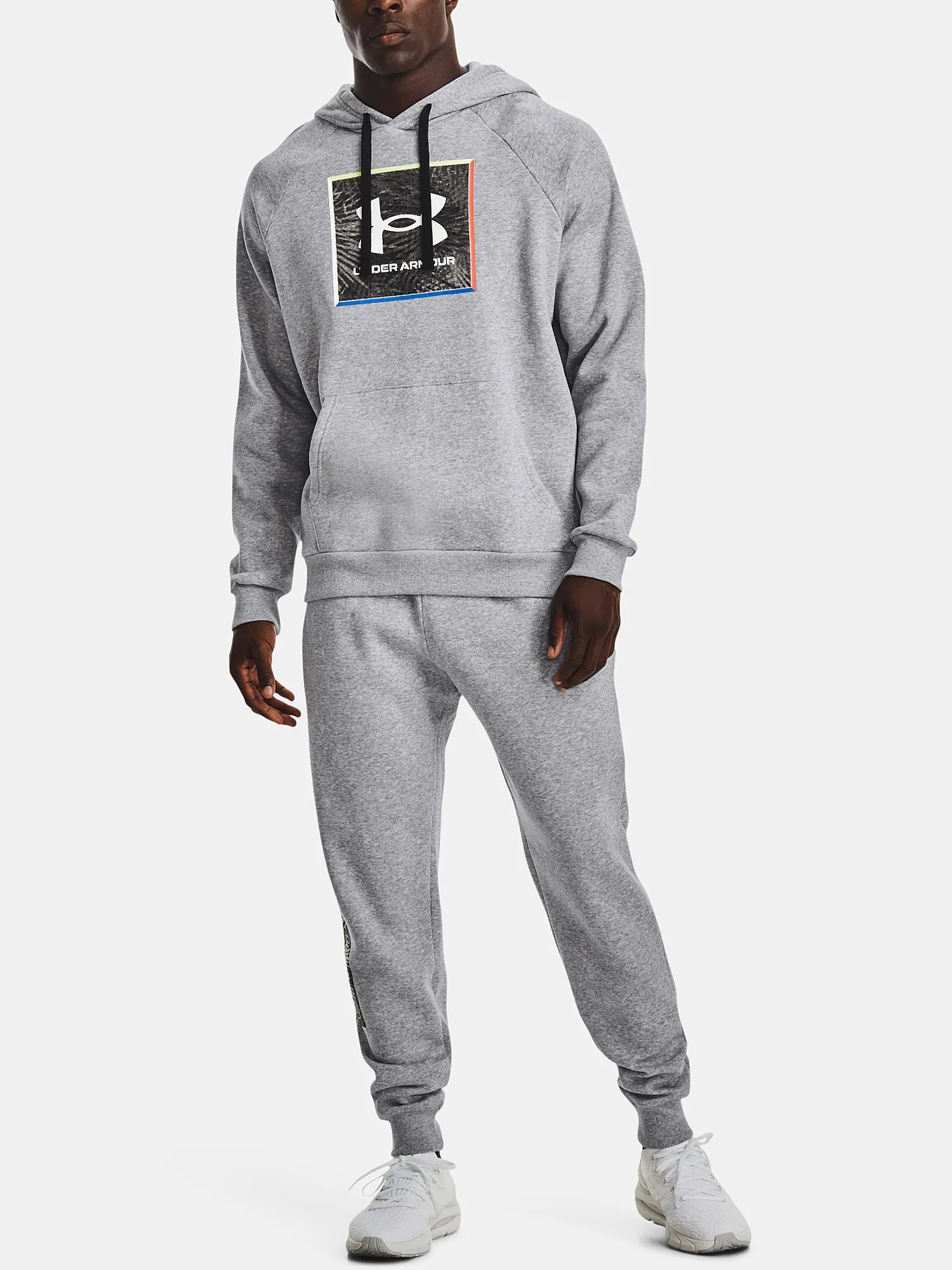 sudadera Under Armour Rival Fleece Graphic - Mod Gray Light Heather - men´s