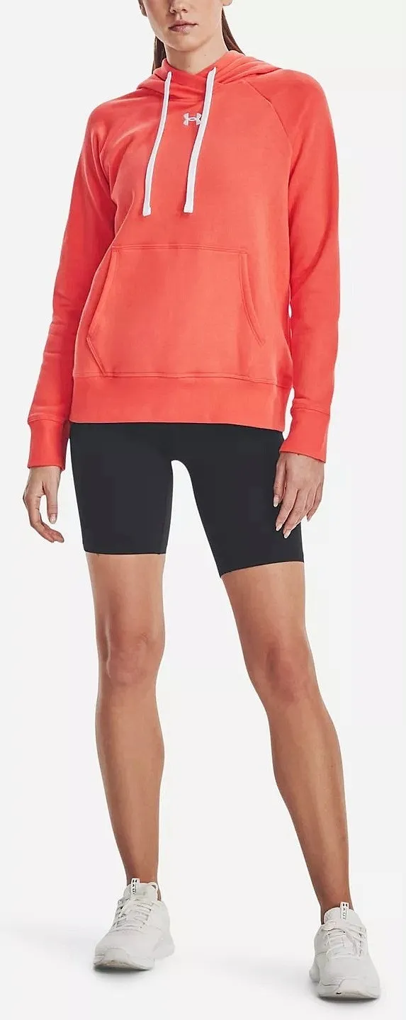 sudadera Under Armour Rival Fleece HB - 877/Orange After Burn/White - women´s