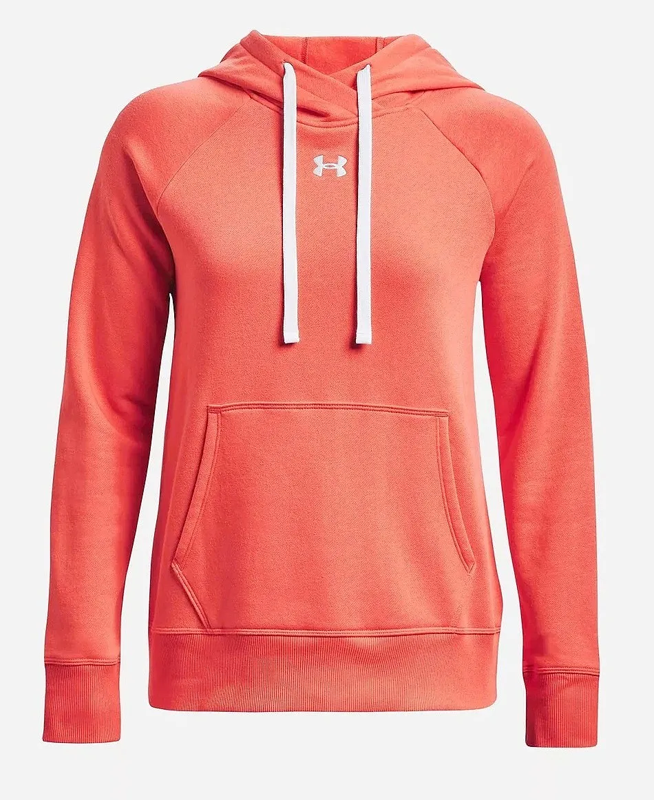 sudadera Under Armour Rival Fleece HB - 877/Orange After Burn/White - women´s