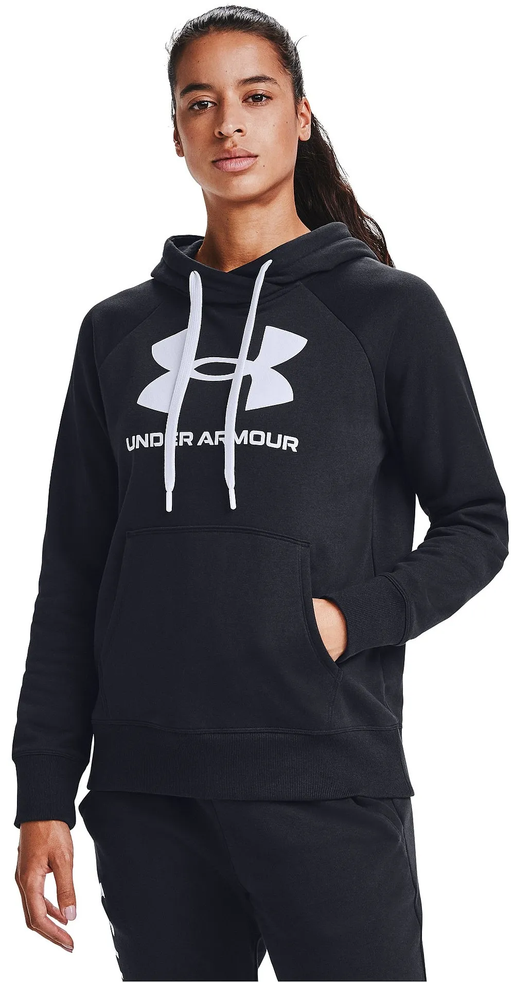 sudadera Under Armour Rival Fleece Logo - 001/Black/White - women´s