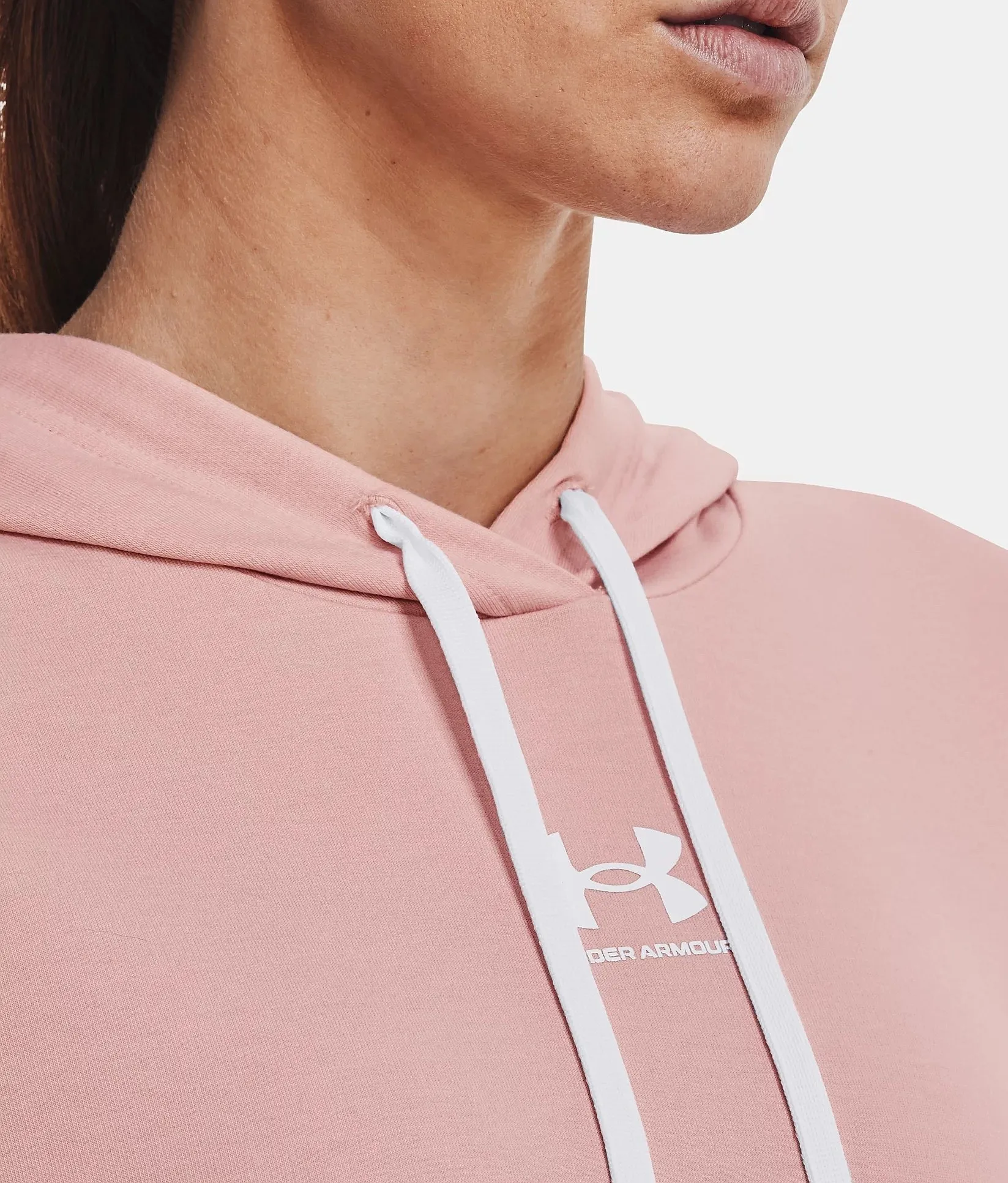 sudadera Under Armour Rival Terry - 676/Retro Pink/White - women´s