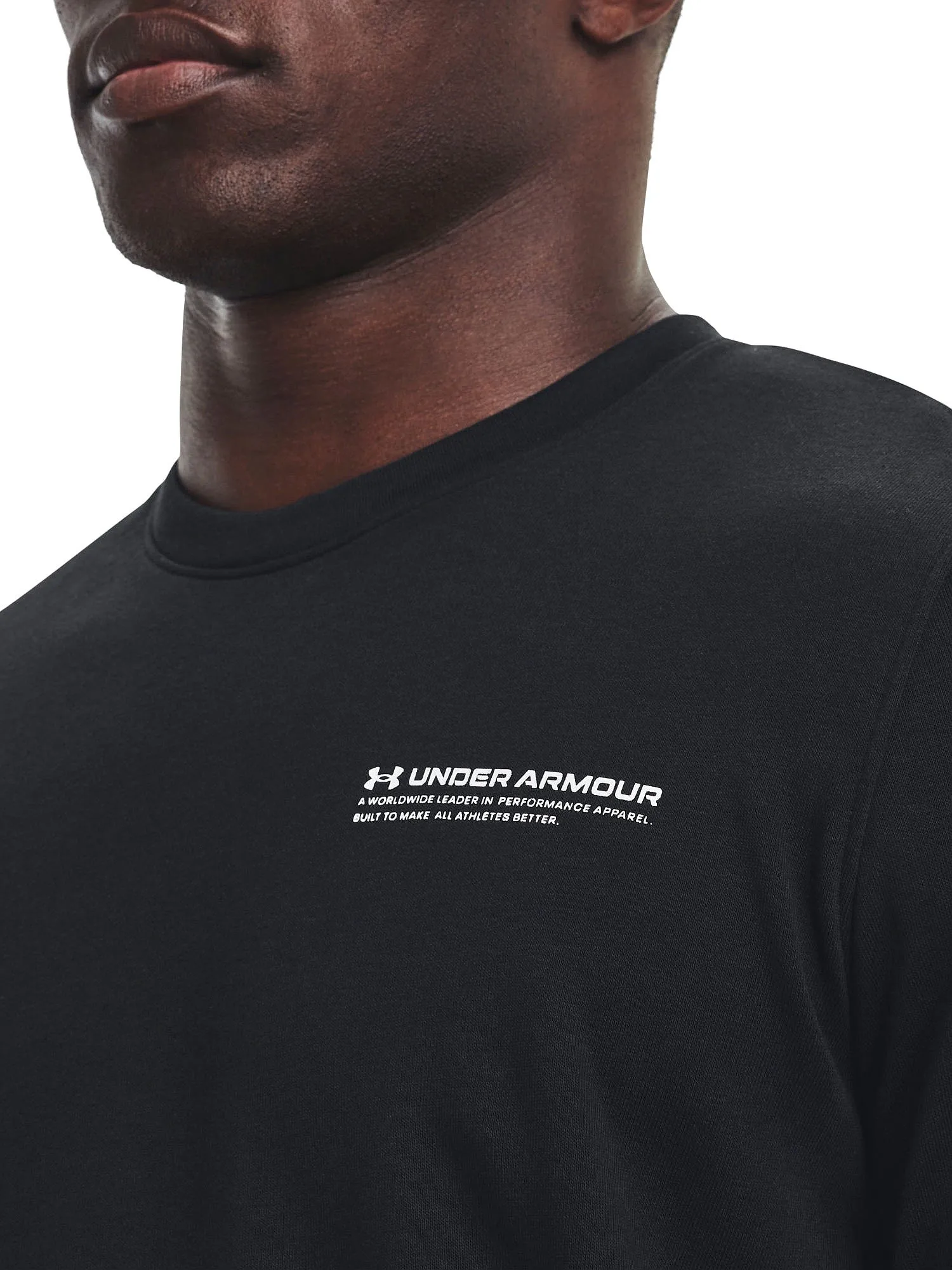 sudadera Under Armour Rival Terry Logo Crew - 001/Black/Onyx White - men´s