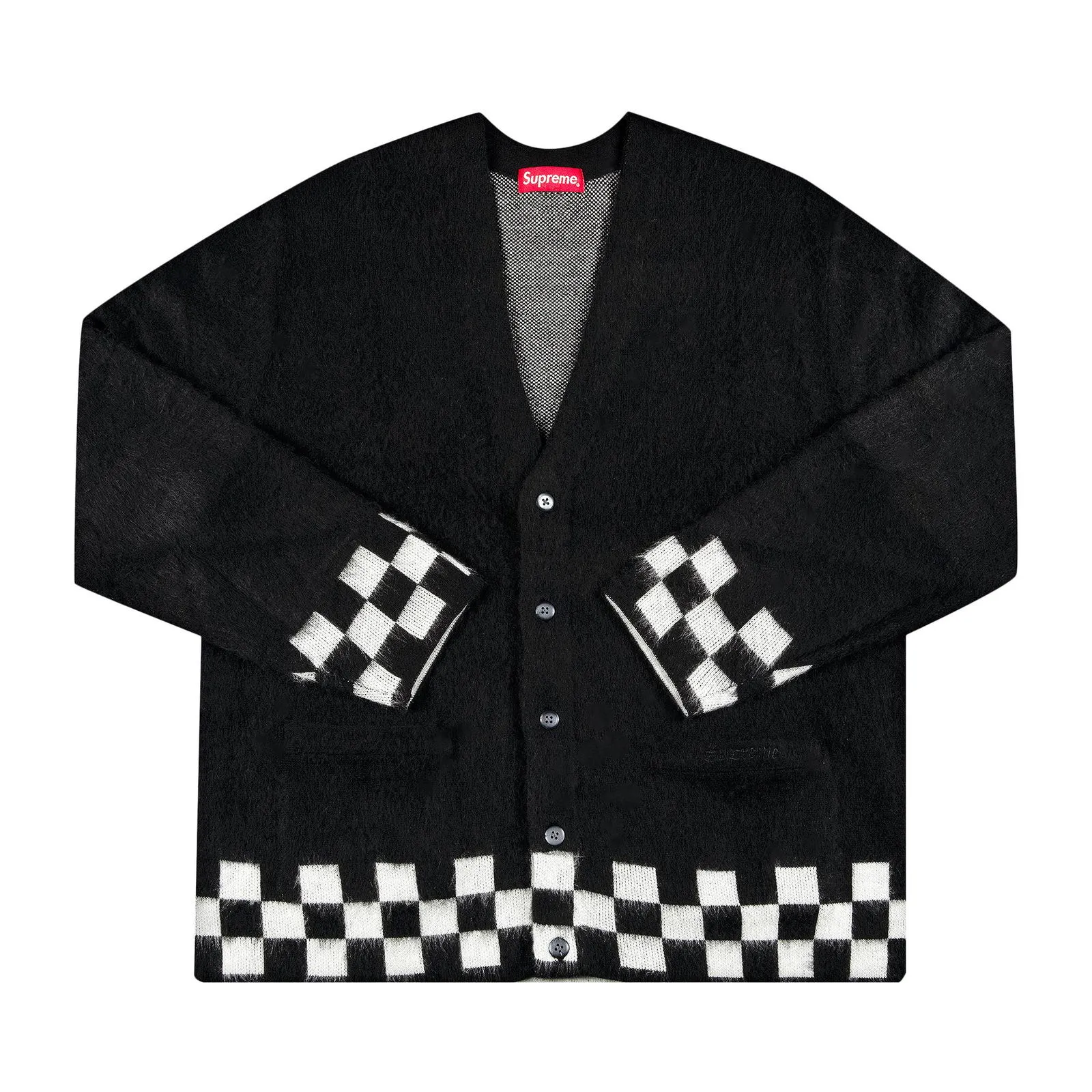 Supreme Brushed Checkerboard Cardigan