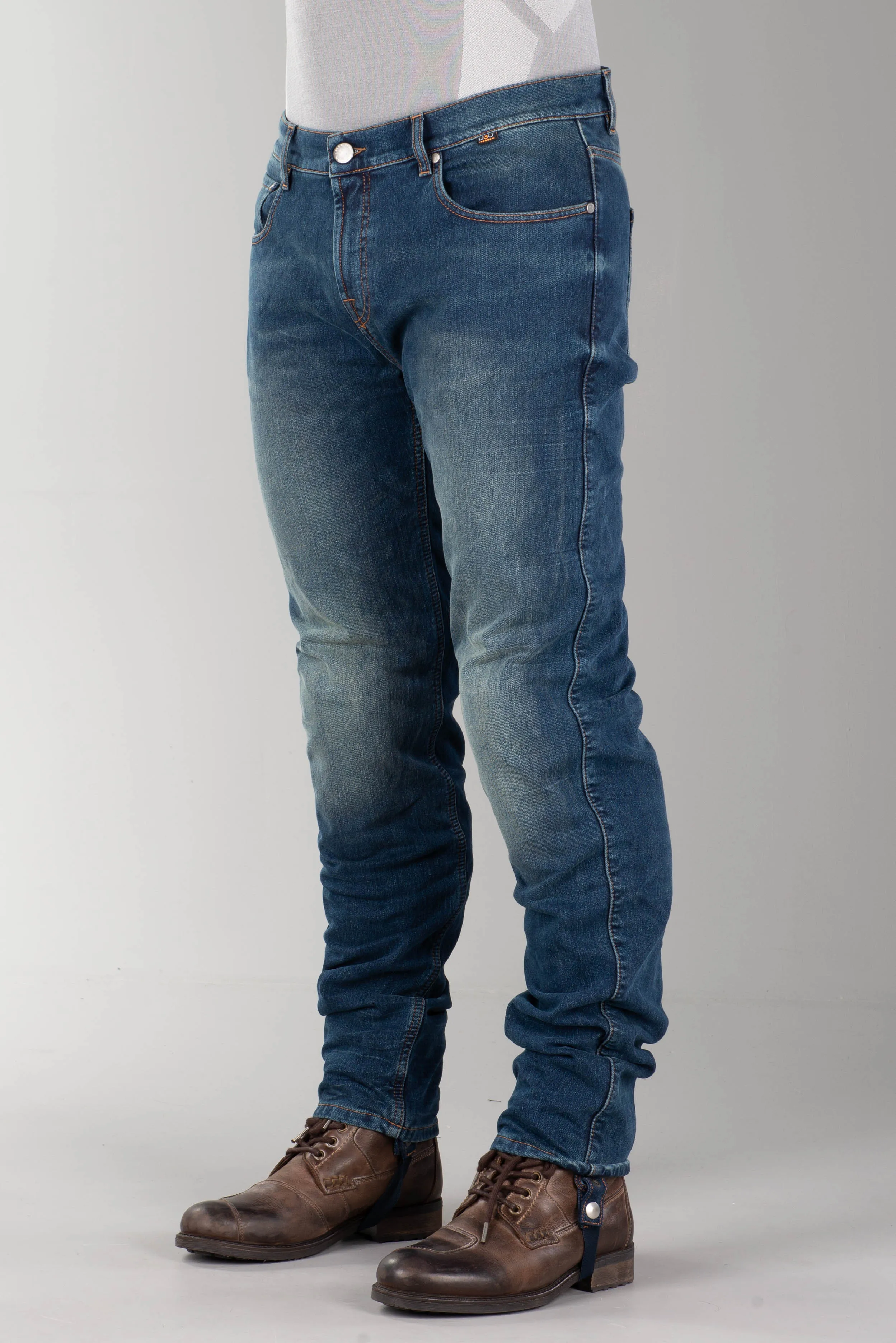 Vaqueros de Moto Richa Bi-Stretch Long Azules