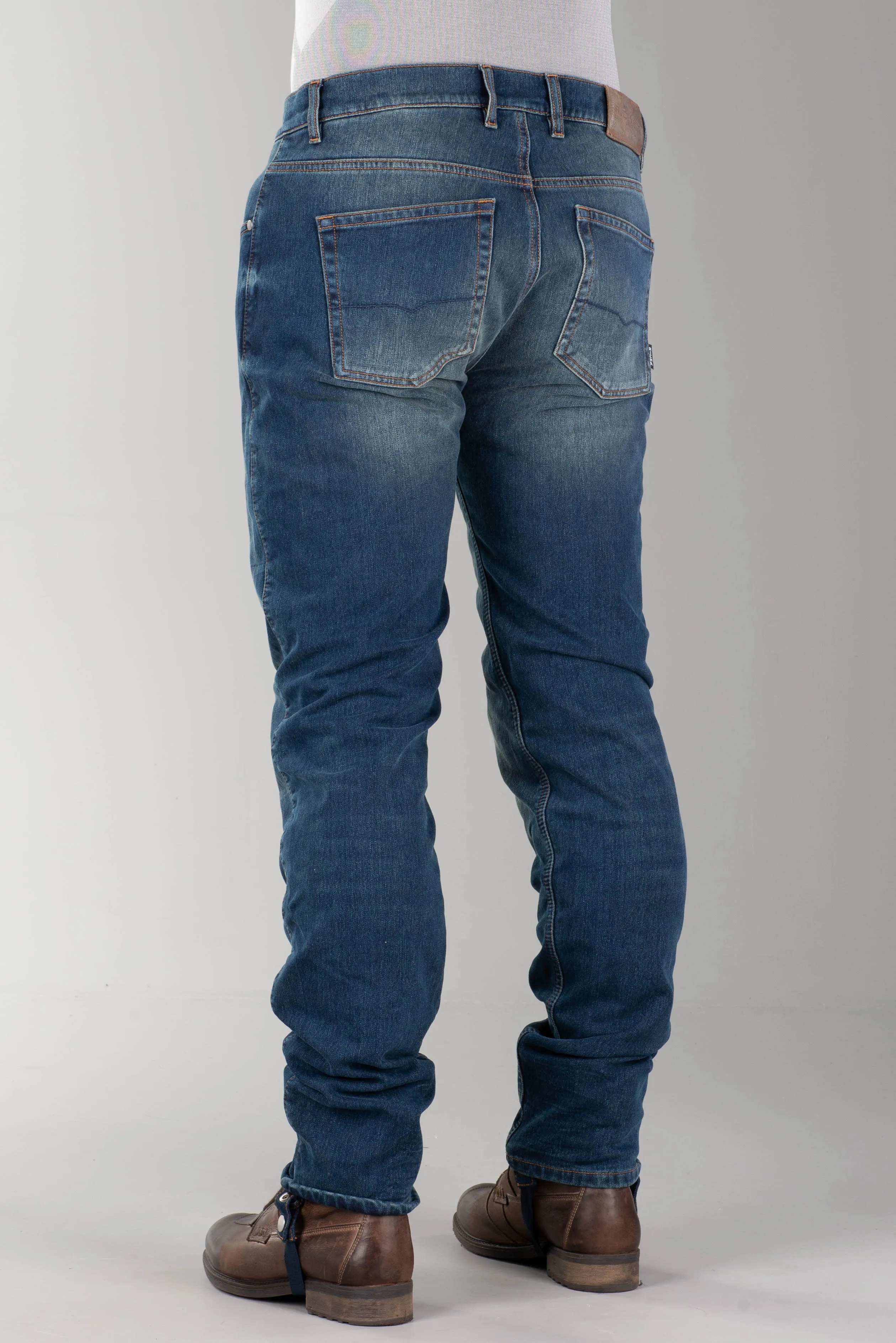 Vaqueros de Moto Richa Bi-Stretch Long Azules