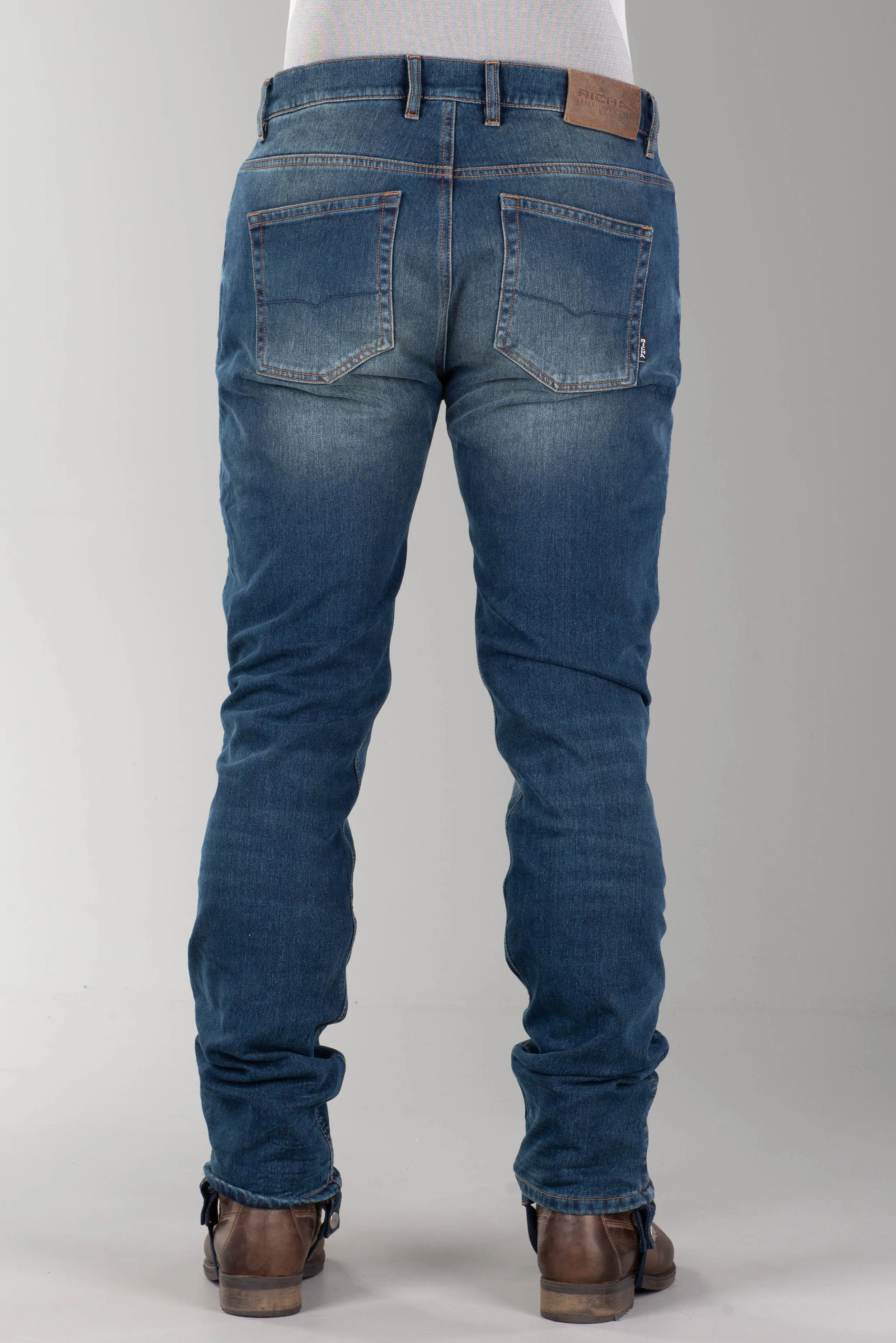 Vaqueros de Moto Richa Bi-Stretch Long Azules