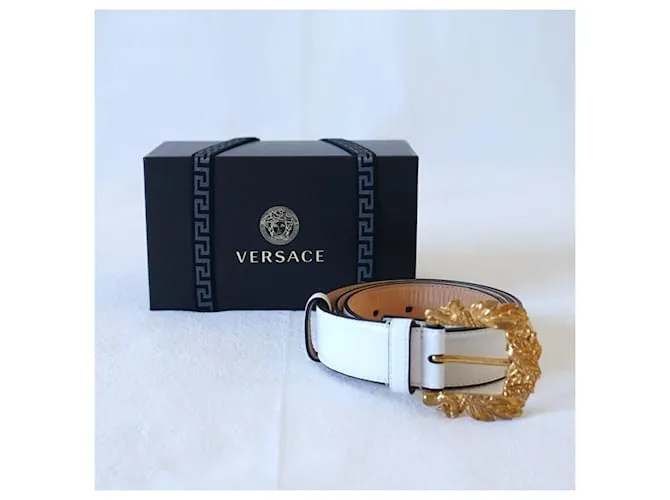 Versace Cinturones Blanco 