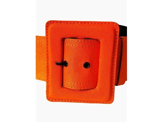 YVES SAINT LAURENT Cinturones T.cm 75 Algodón Naranja 