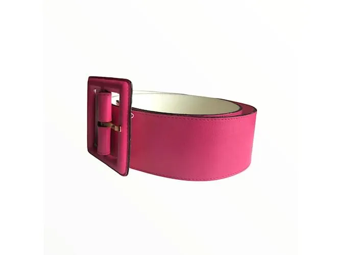 YVES SAINT LAURENT Cinturones T.cm 85 cuero Rosa 