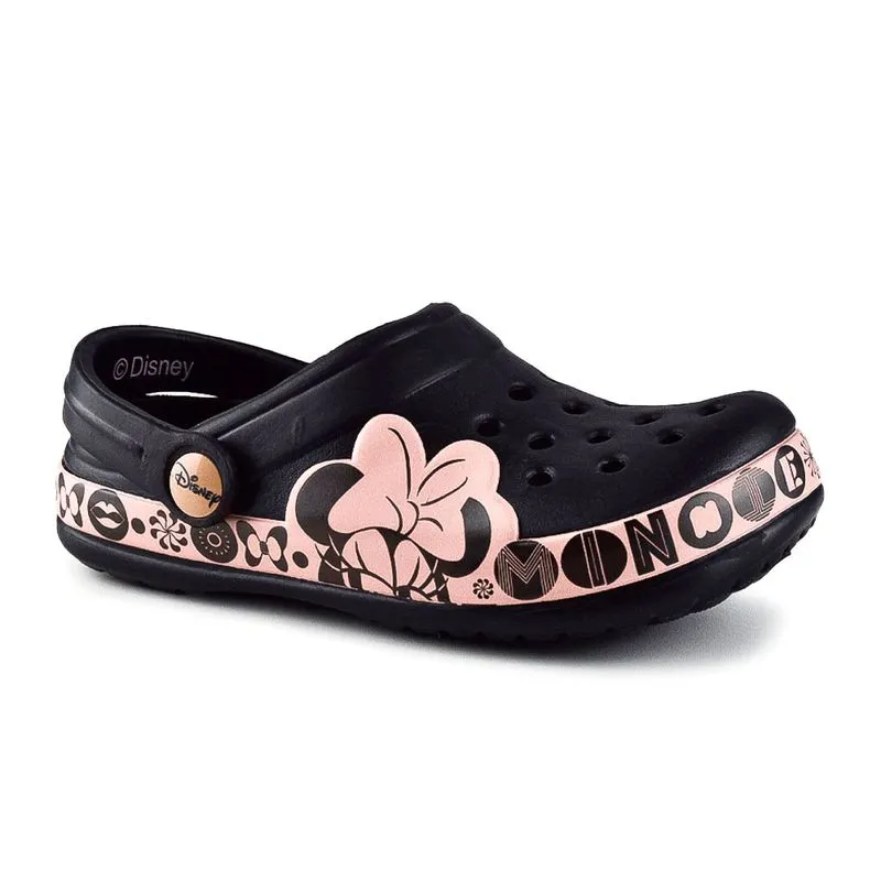 Zueco de Playa para Niños Minnie Black